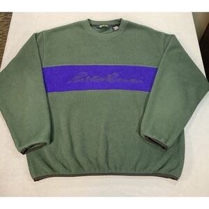 Eddie Bauer EBTek Color Block Fleece Made in Canada Large VTG 90s Gorpcore